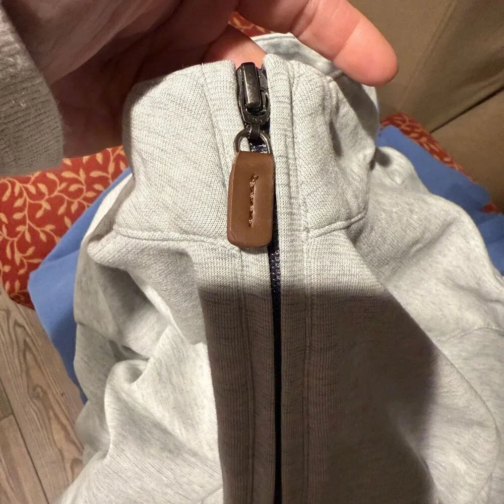 Mizzen + Main Men’s Gray 1/4 Zip Pullover Large